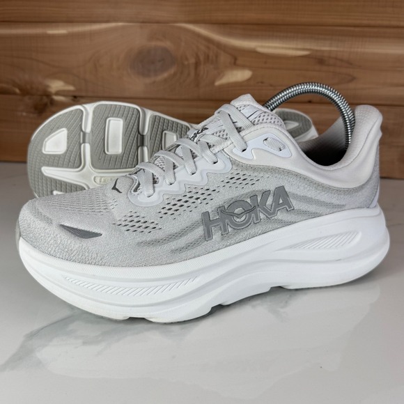 Hoka One One Shoes - Hoka One One Bondi 9 Running Shoes Stardust/Silver 1162014 SDSTS Women's 10 D